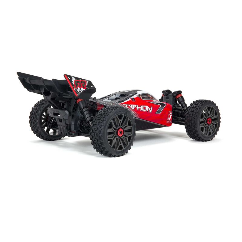 ARRMA 1/8 TYPHON 4X4 V3 3S BLX Brushless Buggy RTR, Red